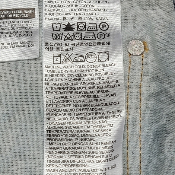 NEW Levi's Men's 505 Regular Straight Leg Sz 33X30 Dark Wash Denim Blue Jeans - Picture 15 of 16